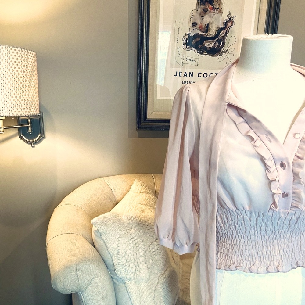 Pink blouson chiffon